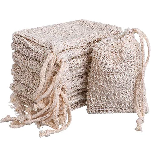 10 Pack Exfoliating Natural Sisal Soap Bag Pouch Soap, product photo