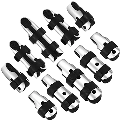 10 Pieces Finger Splints Metal Padded Support Finger Stabilizer, black, product photo