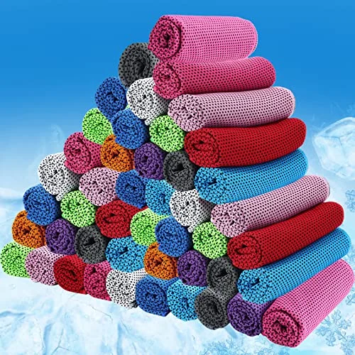 100 Pack Cooling Towel Bulk, multicolor, product photo