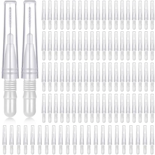 100 Pcs Braces Dental Brush Flosser for Cleaner Interdental, white, product photo