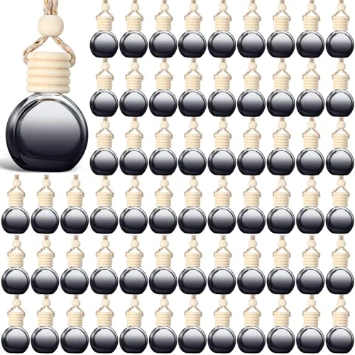 100 Pcs Car Air Fresheners Diffuser with Wooden Cap, black, product photo