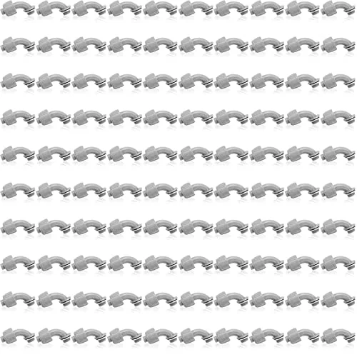 100 Pieces 1/2 Inch Liquid Tight Connector Flexible Non, gray, product photo