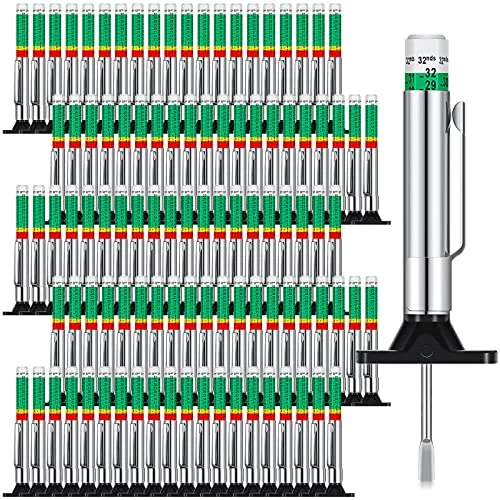 100 Pieces Tyre Tread Depth Gauge Color Coded Tire, product photo