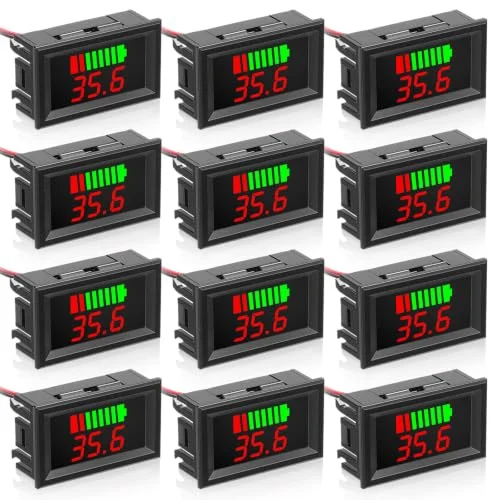 12 Pack Battery Indicator Voltage Meter Bulk, black, product photo