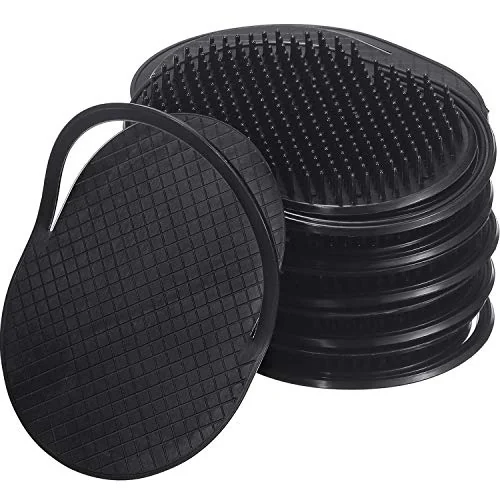 12 Pcs Hand Comb Scalp Massager Shampoo Brush, black, product photo