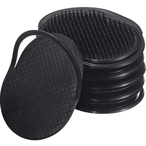 12 Pcs Hand Comb Scalp Massager Shampoo Brush, black, product photo
