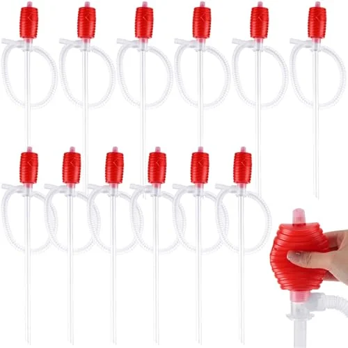 12 Pcs Hand Siphon Pump Gas Liquid Manual Handheld, product photo