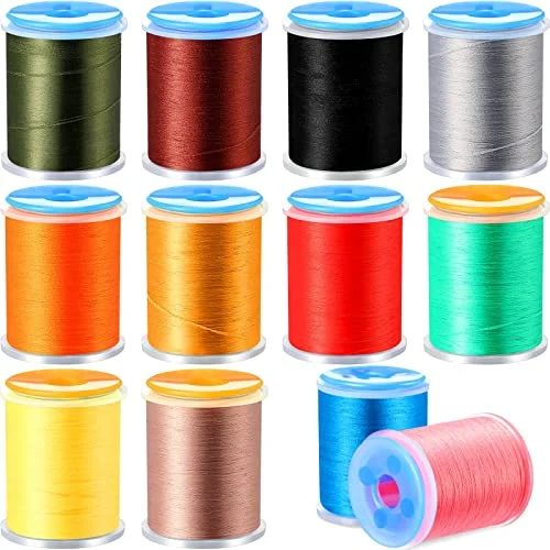 12 Roll Fly Tying Kit - 12 Color Thread, product photo