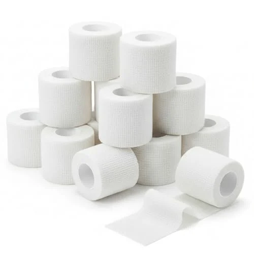 12 Rolls 2 Inch White Self Adhesive Bandage Wrap, white, product photo