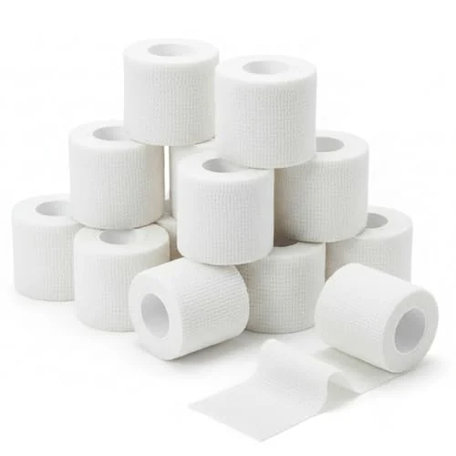 12 Rolls 2 Inch White Self Adhesive Bandage Wrap, white, product photo
