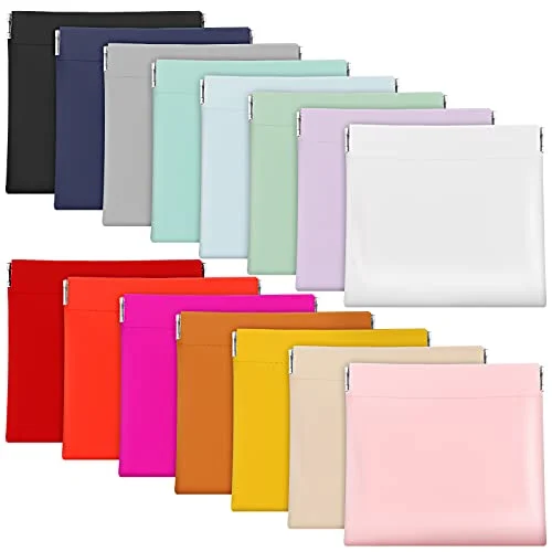 15 Pcs Small Makeup Bag for Purse Mini Leather, as the pictures shown, product photo