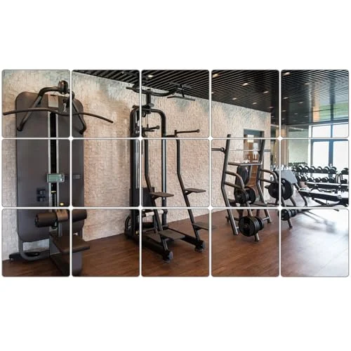 15 Pieces Flexible Mirror Sheets Decals Self Adhesive Non-Glass, glass mirror, product photo