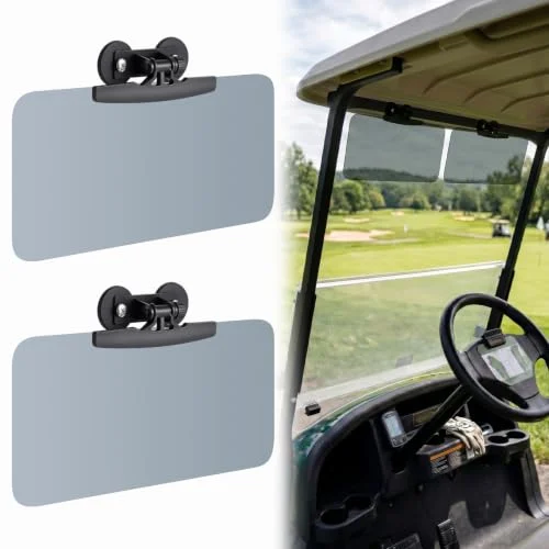 2 Pack Magnetic Sun Visor for Utv Golf Cart, black, product photo