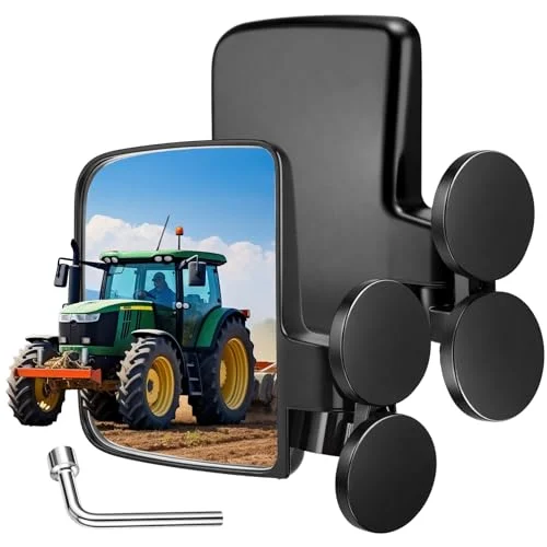 2 Pack Magnetic Tractor Mirrors Side Mirrors Compatible with, black, product photo