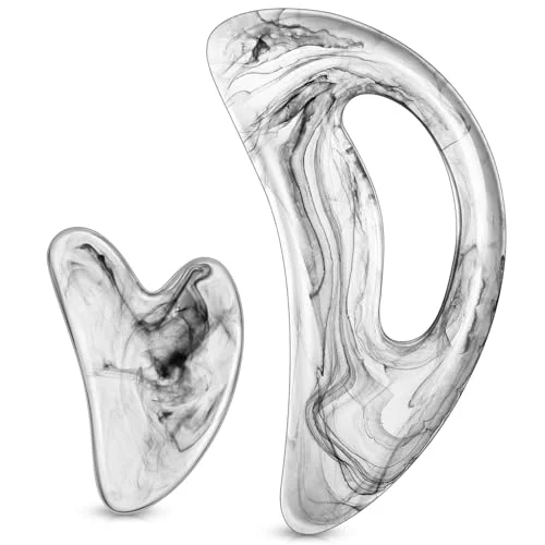 2 Pcs Body Gua Sha Tool Large Resin Scraping, clear, product photo