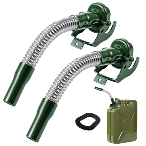 2 Pcs Flexible Jerry Can Spout Stainless Steel Long, green, product photo
