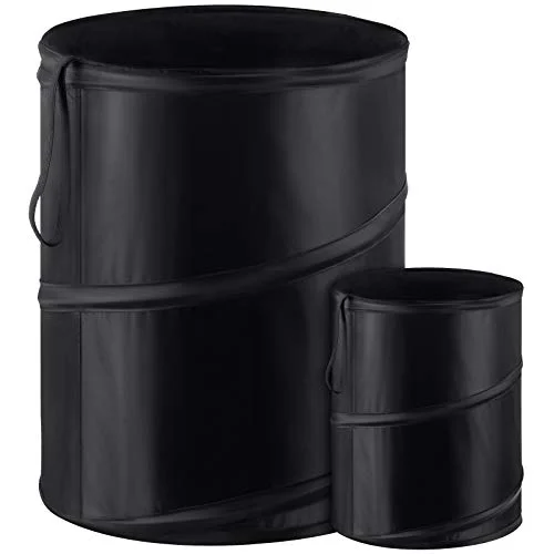 2 Pcs Pop up Car Trash Can, black, product photo