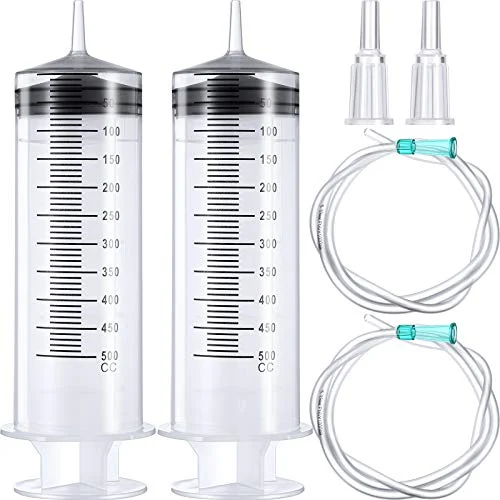 2 Pieces Large Plastic Syringe with Tube 40 Inch, product photo