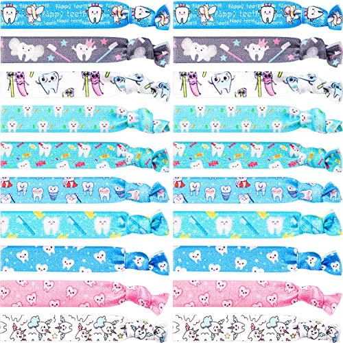 20 Pcs Dental Gifts Hair Ties for Hygienist Assistant, multicolor, product photo