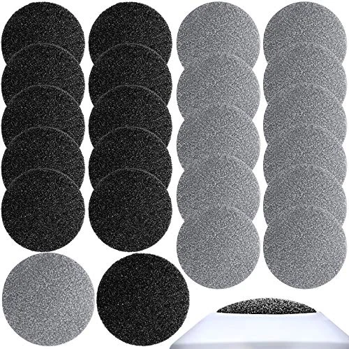 20 Pcs Foot File Replacement Pads for Replacement Pads, gray,black, product photo