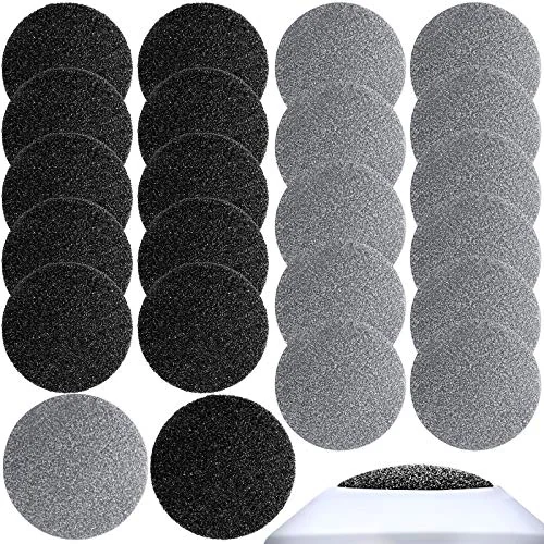 20 Pcs Foot File Replacement Pads for Replacement Pads, gray,black, product photo