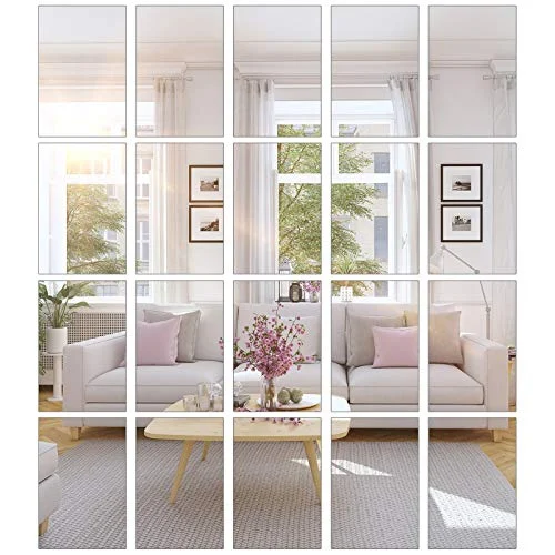 20 Pcs Mirror Sheets for Crafts, white, product photo