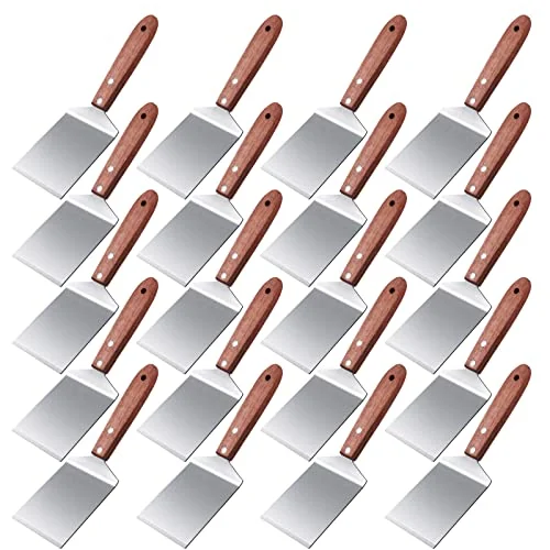 20 Pcs Small Pizza Spatula Bulk for Brownie Cookie, brown, product photo