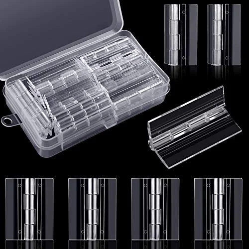 20 Pieces Acrylic Hinges Clear Acrylic Mini Hinge Transparent, clear, product photo