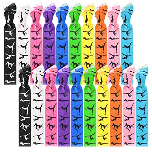 20 Pieces Girls Gymnastics Hair Ties No Crease, 10, product photo