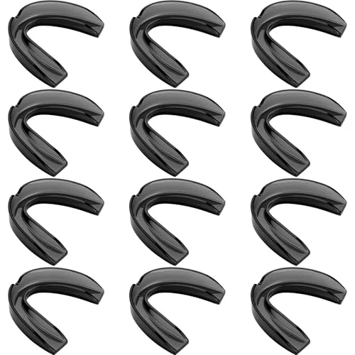 20 Pieces Sports Mouth Guard Boxing Mouth Protection Athletic, transparent black, product photo