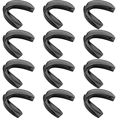 20 Pieces Sports Mouth Guard Boxing Mouth Protection Athletic, transparent black, product photo