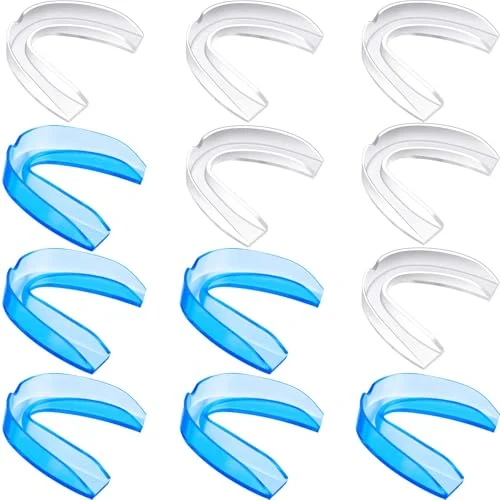 20 Pieces Sports Mouth Guard Boxing Mouth Protection Athletic, transparent color, blue, product photo
