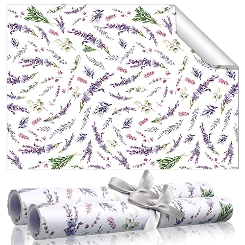 20 Sheet Lavender Scented Drawer Liners for Dressers 15.8″, as picture shows, product photo