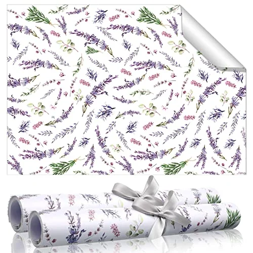 20 Sheet Lavender Scented Drawer Liners for Dressers 15.8″, as picture shows, product photo