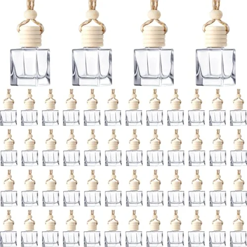 200 Pcs Hanging Car Diffuser Bottles Bulk, flat cube, product photo