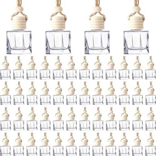 200 Pcs Hanging Car Diffuser Bottles Bulk, flat cube, product photo