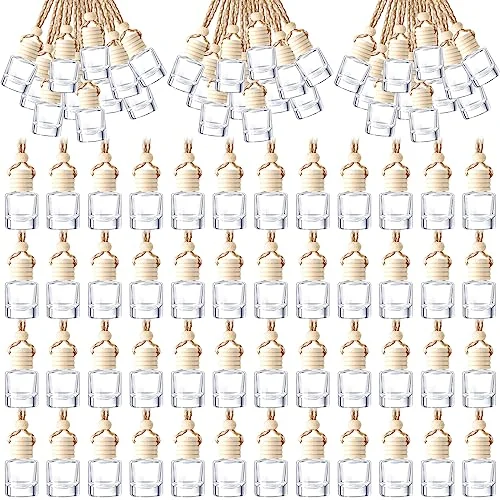 200 Pcs Hanging Car Diffuser Bottles Bulk, round, product photo