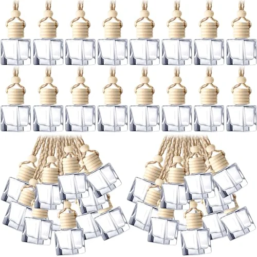 200 Pcs Hanging Car Diffuser Bottles Bulk, cube, product photo