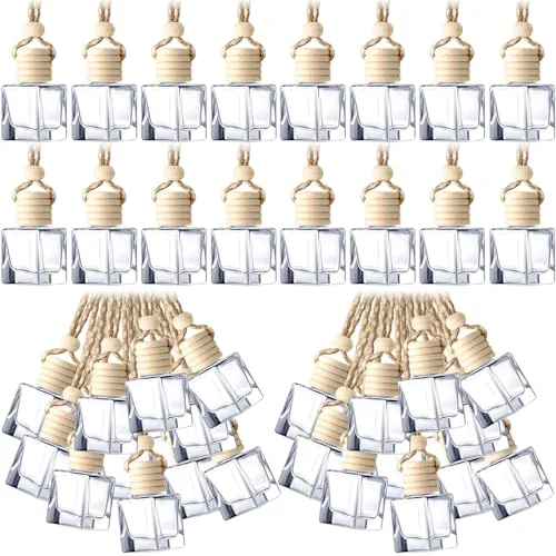 200 Pcs Hanging Car Diffuser Bottles Bulk, cube, product photo