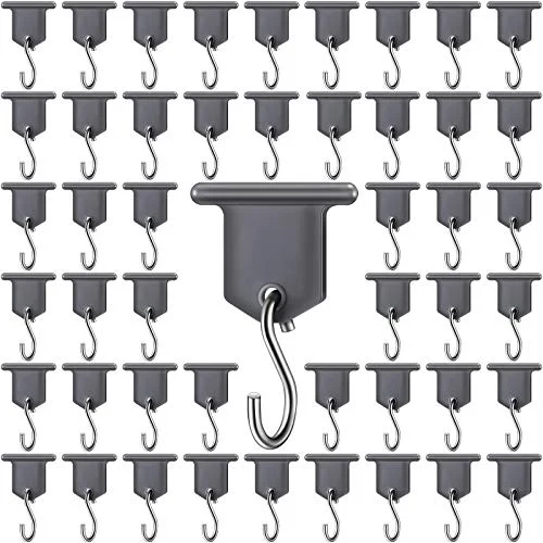 24 Pairs Rv Awning Hooks for Lights Camping Awning, grey,silver, product photo