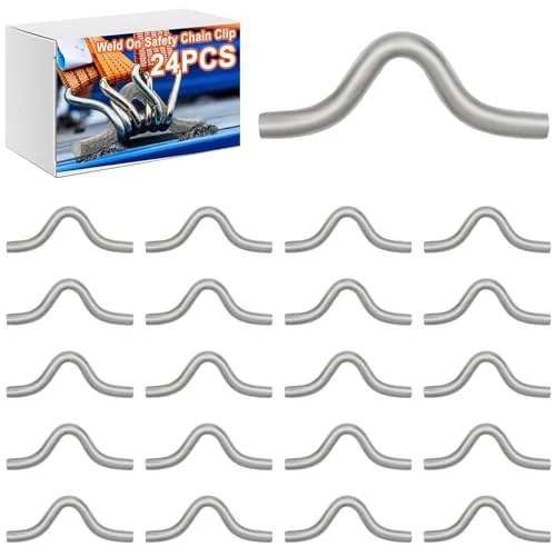 24 PCS Safety Chain Clip 3/8 Inch Diameter Steel, product photo