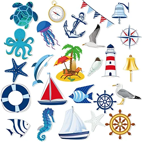 25 Pcs Cruise Door Magnetic Turtle Car Magnets Flip, sea color, product photo