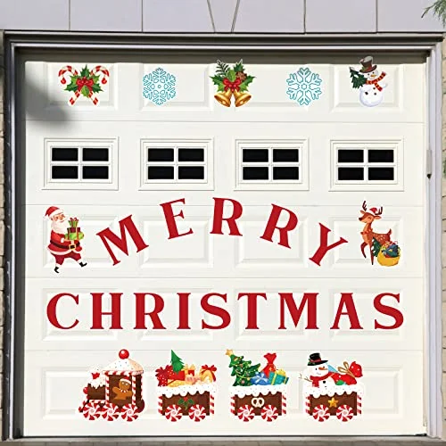 25 Pcs Merry Christmas Garage Door Decor Xmas Garage, candy style, product photo