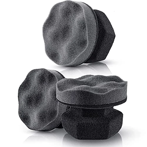 3 Pack Large Tire Shine Applicator Pad Tire Dressing, gray, product photo