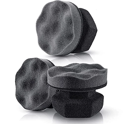3 Pack Large Tire Shine Applicator Pad Tire Dressing, gray, product photo