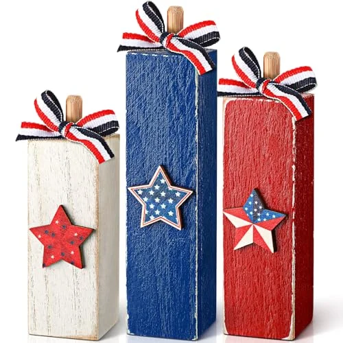 3 Pcs 4th of July Red White Blue Table, red, white, blue, product photo