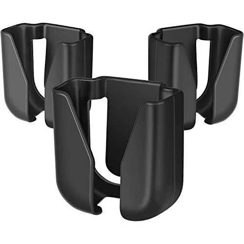 3 Pcs Stethoscope Holder Clip Plastic Nursing Waist Belt, black, product photo