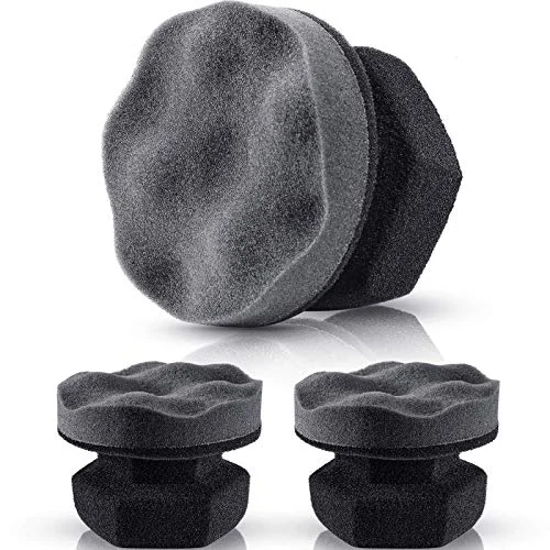 3 Pieces Tire Shine Applicator Tire Dressing Applicator Pads, gray, product photo