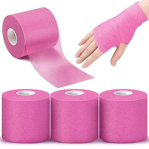 3 Rolls Pre Wrap Tape 2.75 Inch x 90, pink, product photo