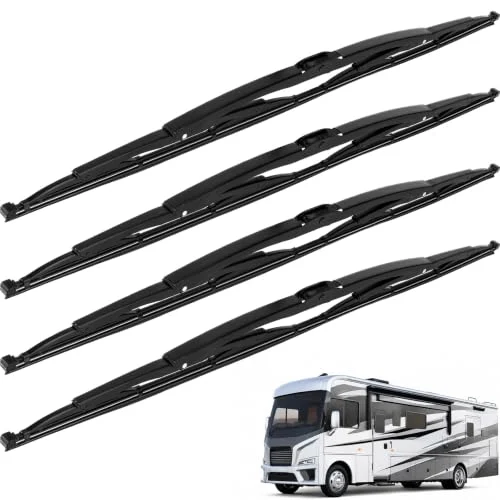 4 Pack Wiper Blades 32 Inch RV Windshield Wipers, black, product photo